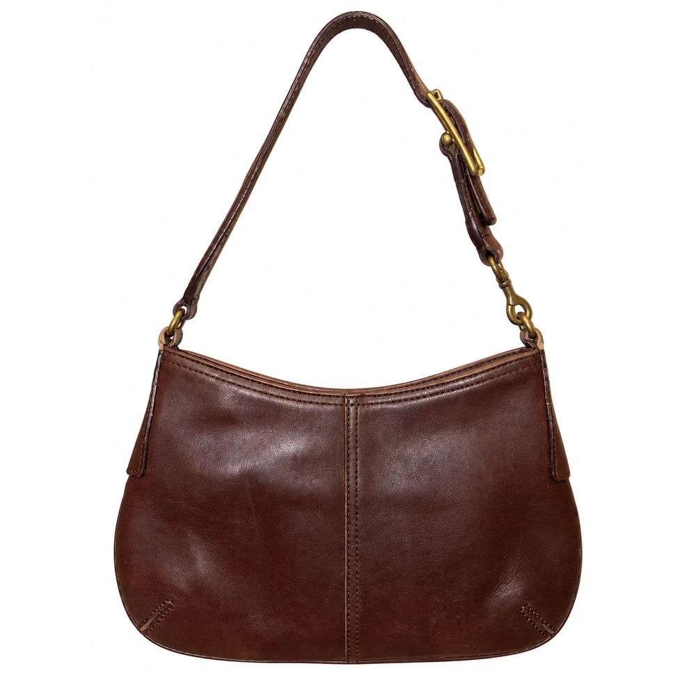 Coach Baguette Shoulder Bag Mahogany Leather Vintage 2002 Brass Hardware
